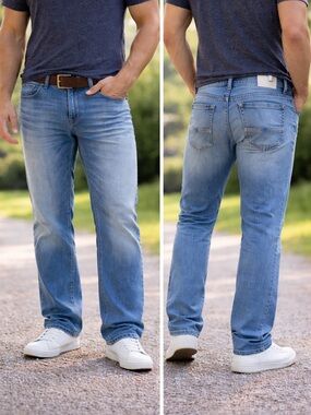 BKE Tyler Men’s Jeans 36x32 Blue Straight Slim Denim Stretch Casual